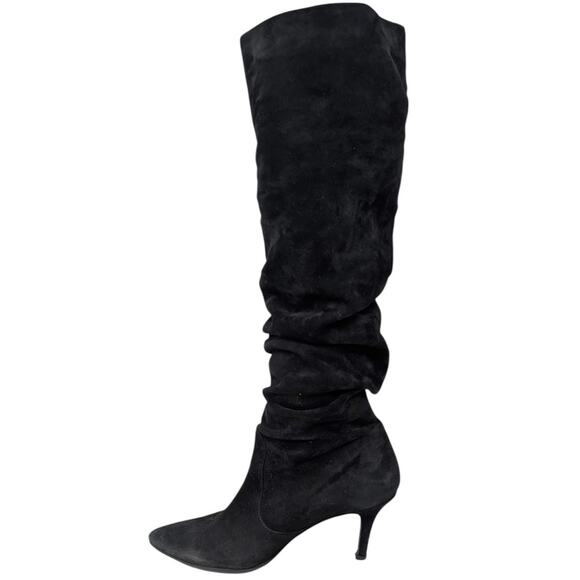 Stuart Weitzman Lafayette Black Suede Slouchy Over the Knee Boots Women’s Size 7 - Picture 1 of 9